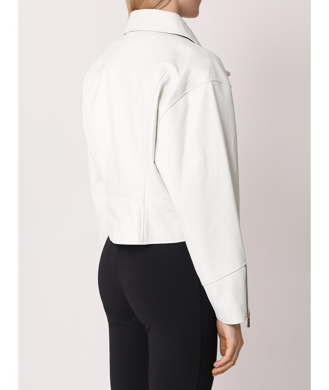 ALBERTA FERRETTI Горчичная кожаная куртка, фото 2