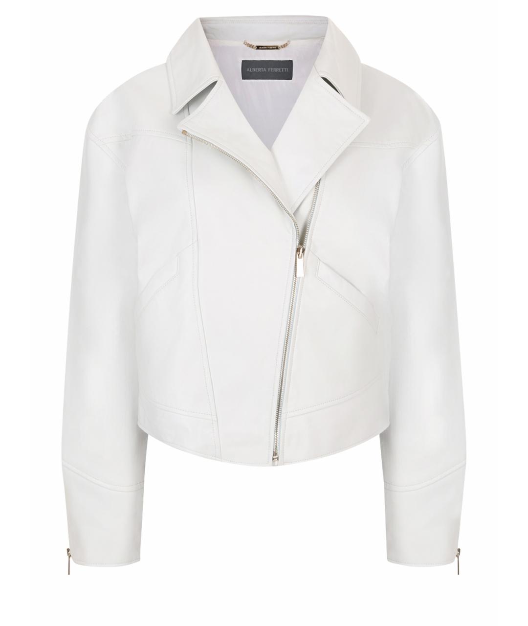 ALBERTA FERRETTI Горчичная кожаная куртка, фото 5