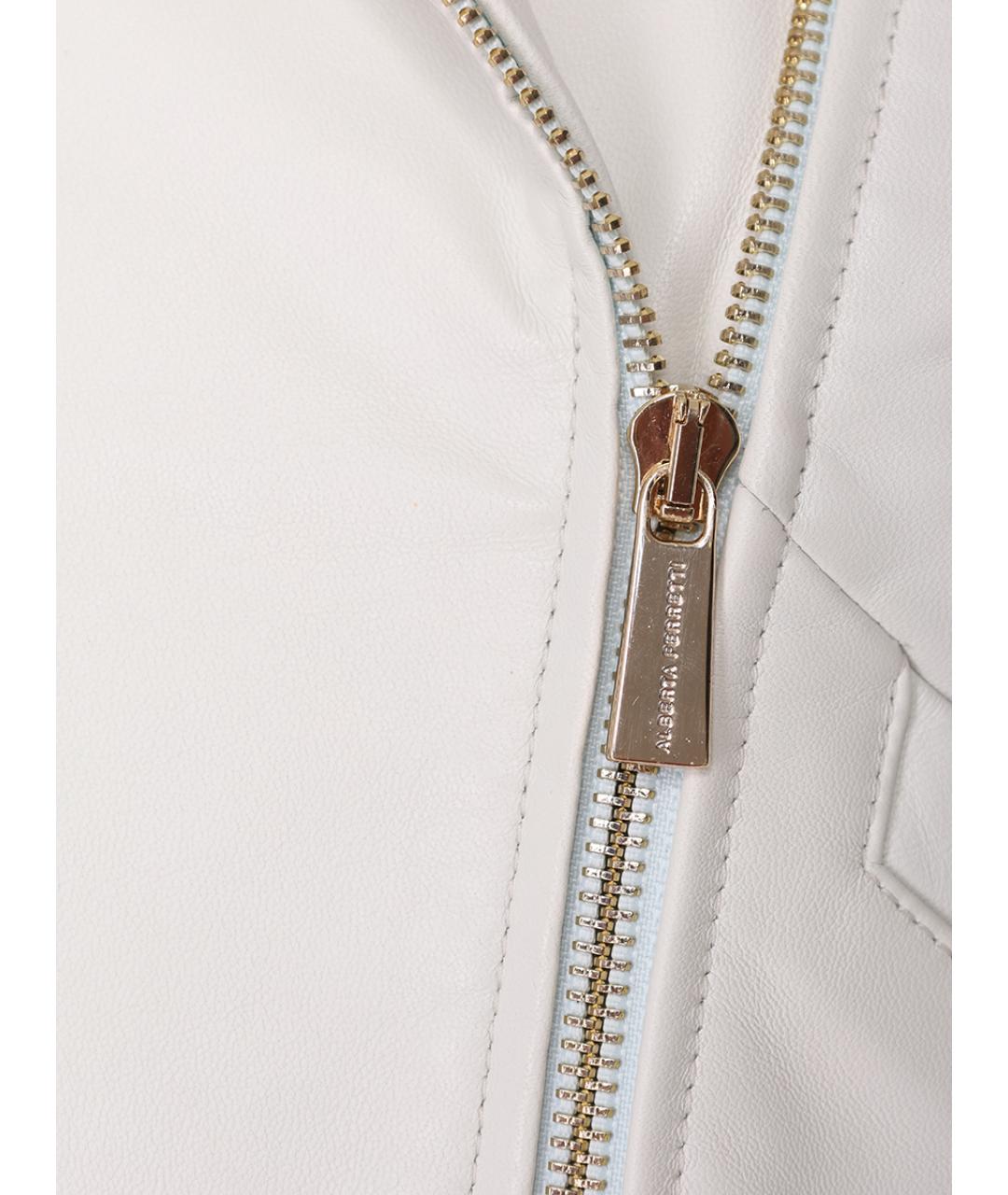 ALBERTA FERRETTI Горчичная кожаная куртка, фото 4