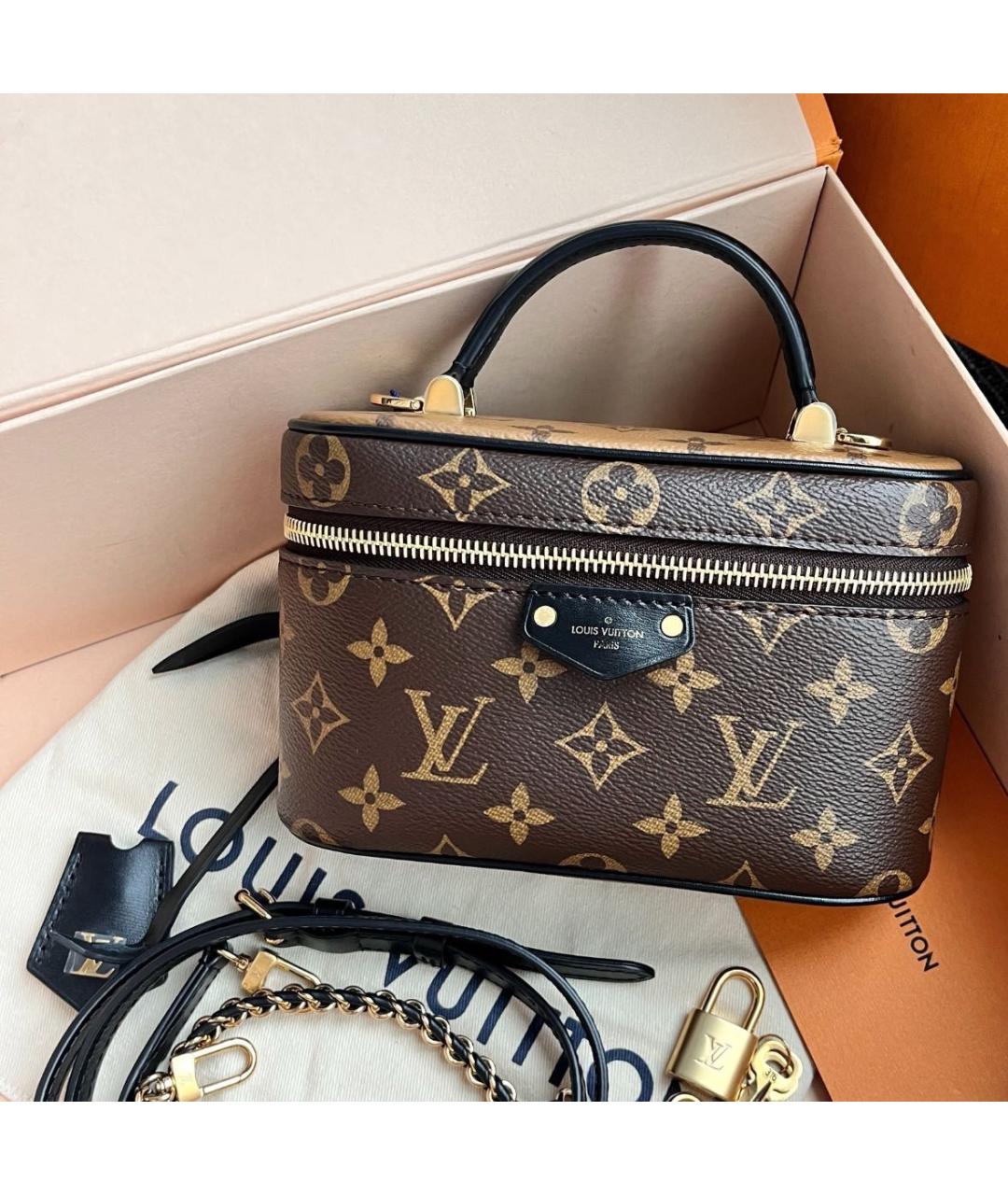 LOUIS VUITTON Коричневая сумка с короткими ручками, фото 2