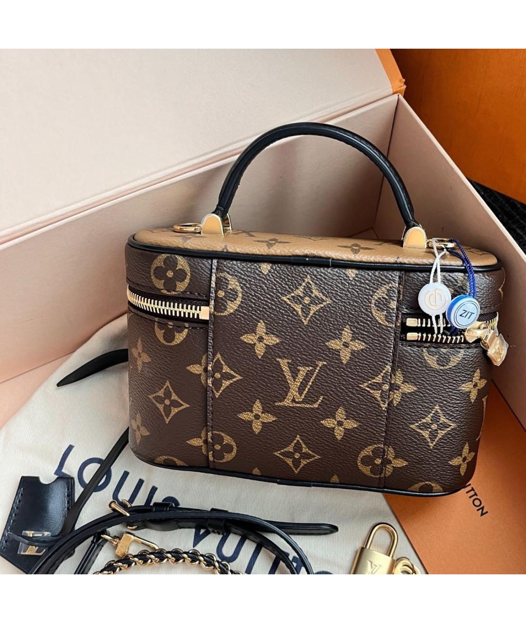 LOUIS VUITTON Коричневая сумка с короткими ручками, фото 3