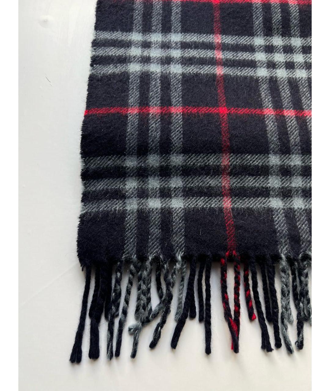 BURBERRY Темно-синий кашемировый шарф, фото 4
