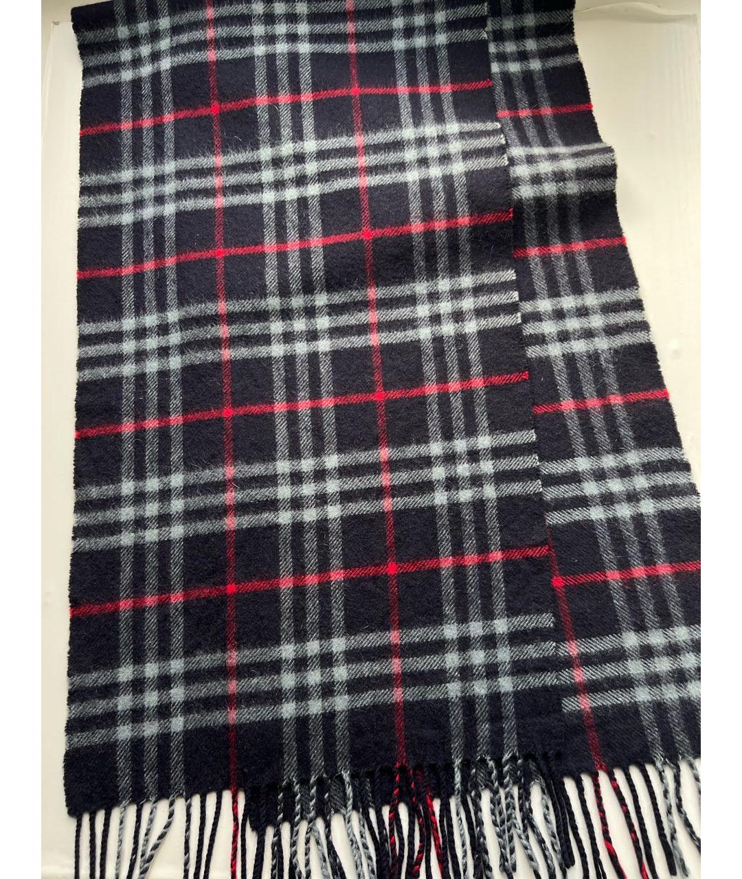 BURBERRY Темно-синий кашемировый шарф, фото 6