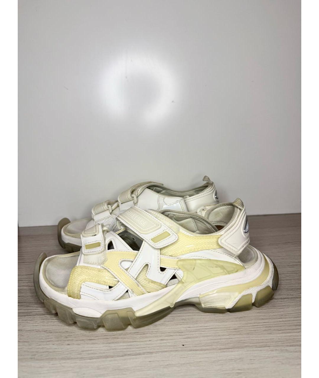 BALENCIAGA Желтые кожаные сандалии, фото 5