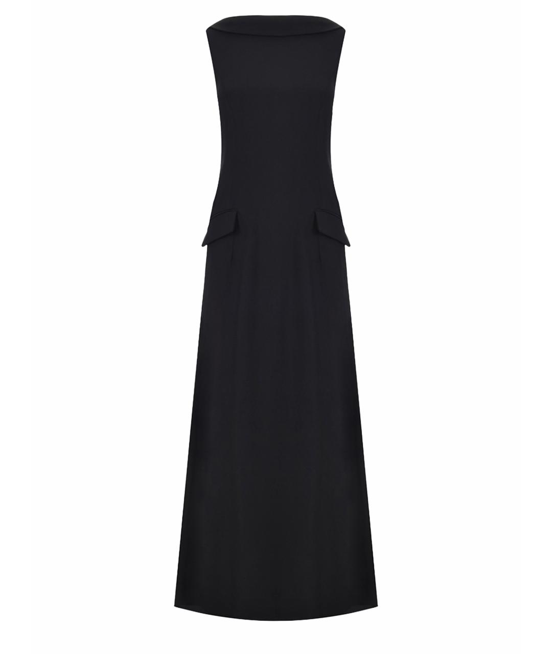 ALBERTA FERRETTI Черное ацетатное вечернее платье, фото 1