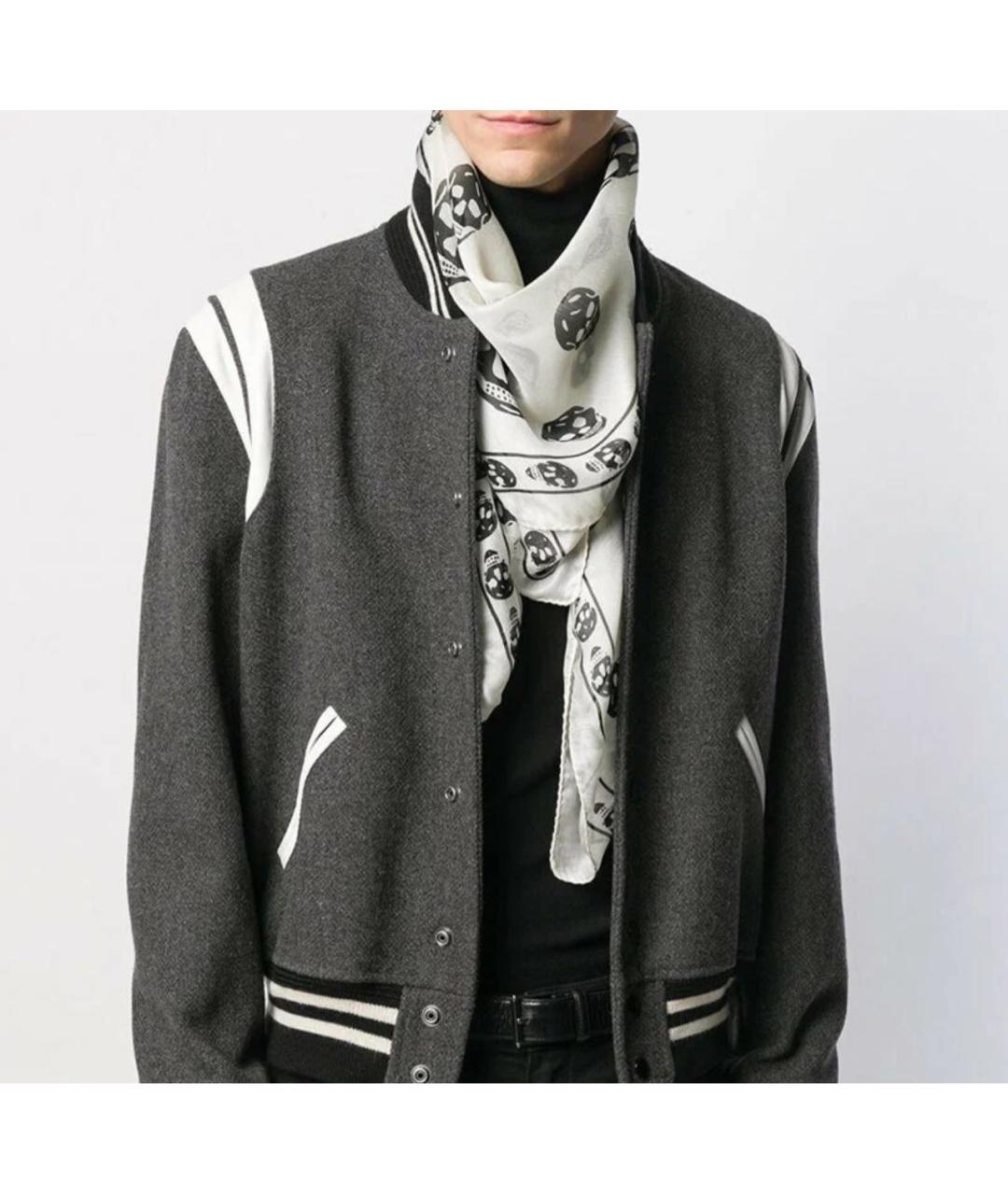 ALEXANDER MCQUEEN Бежевый шелковый платок, фото 5