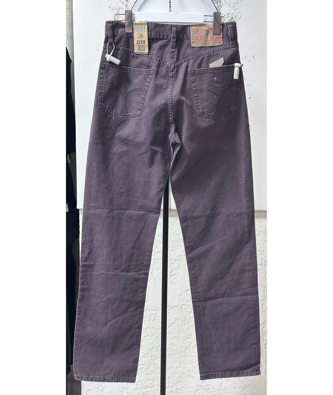 DIESEL Фиолетовые хлопковые прямые джинсы, фото 2