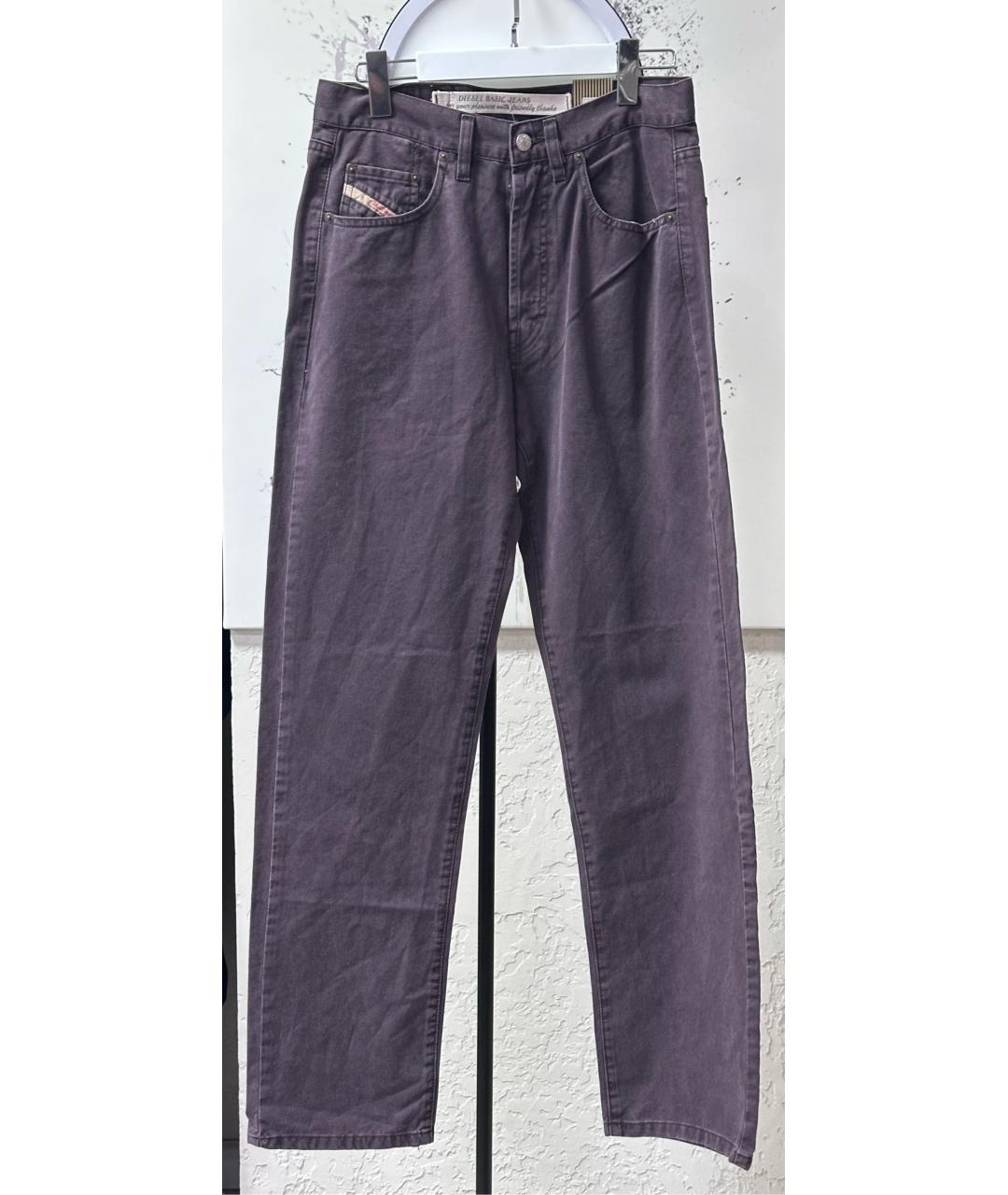 DIESEL Фиолетовые хлопковые прямые джинсы, фото 8