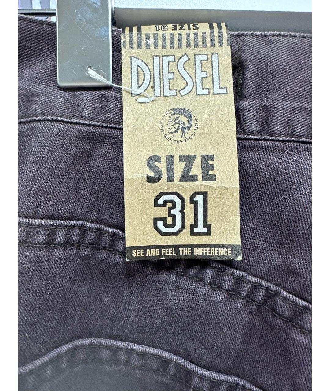 DIESEL Фиолетовые хлопковые прямые джинсы, фото 4