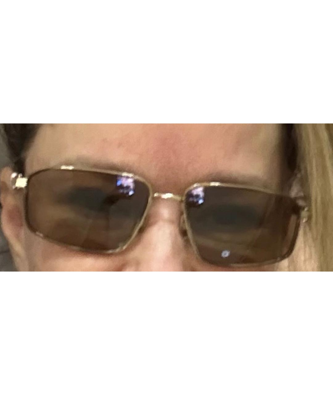 BRUNELLO CUCINELLI Коричневые металлические солнцезащитные очки, фото 5