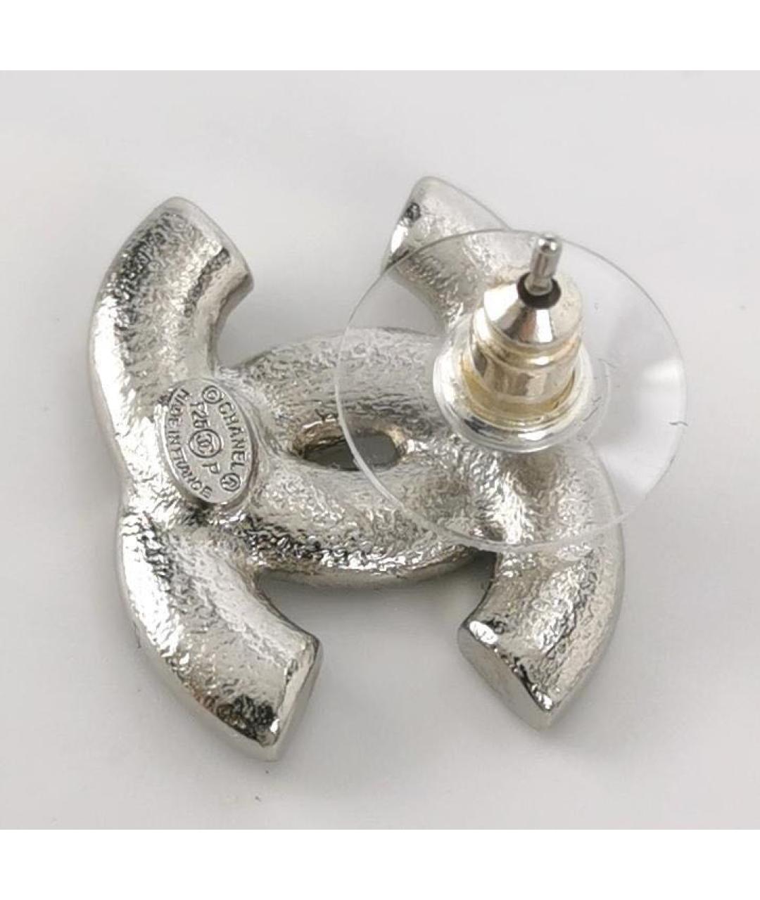 CHANEL Серебряные металлические серьги, фото 4