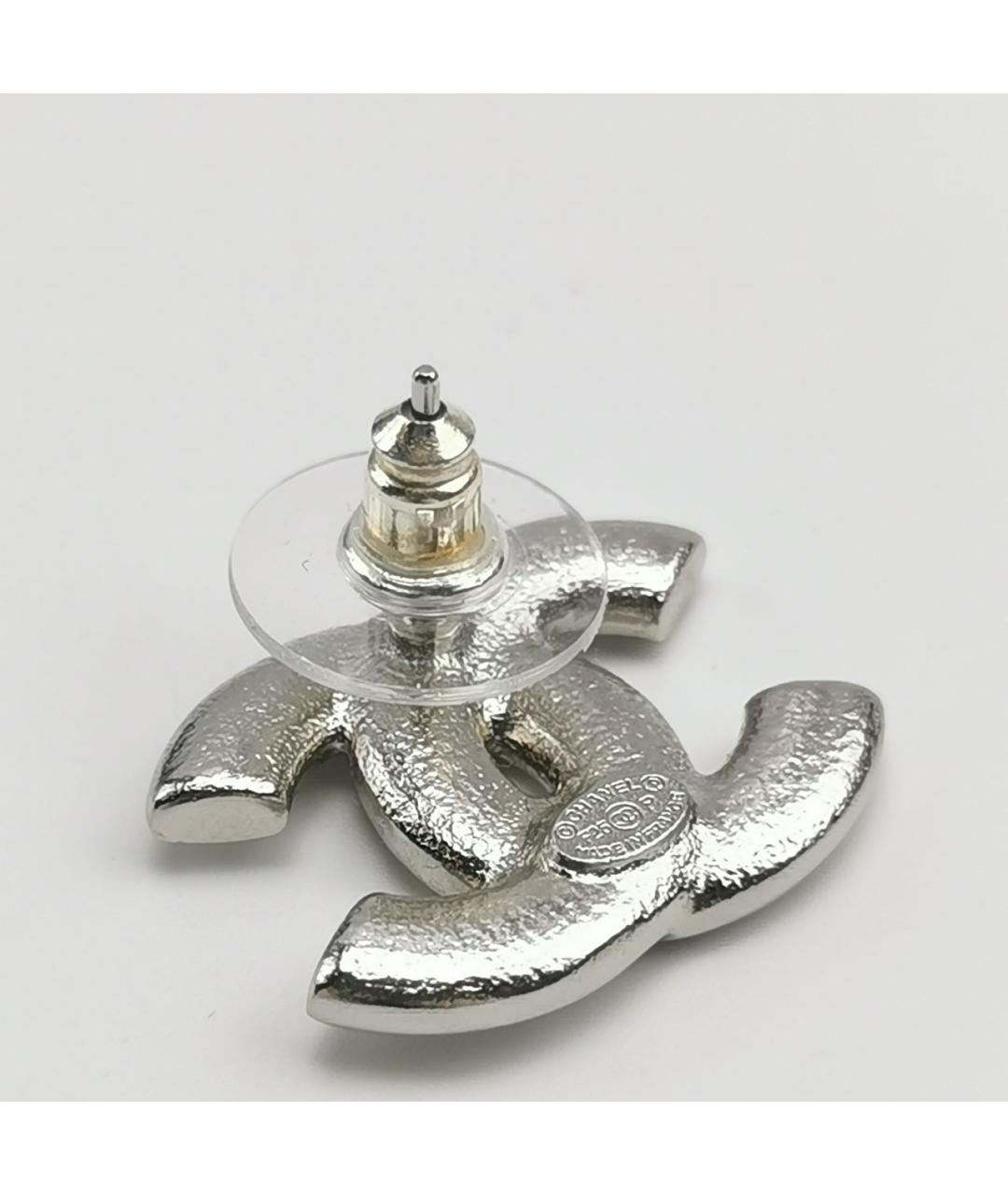 CHANEL Серебряные металлические серьги, фото 6