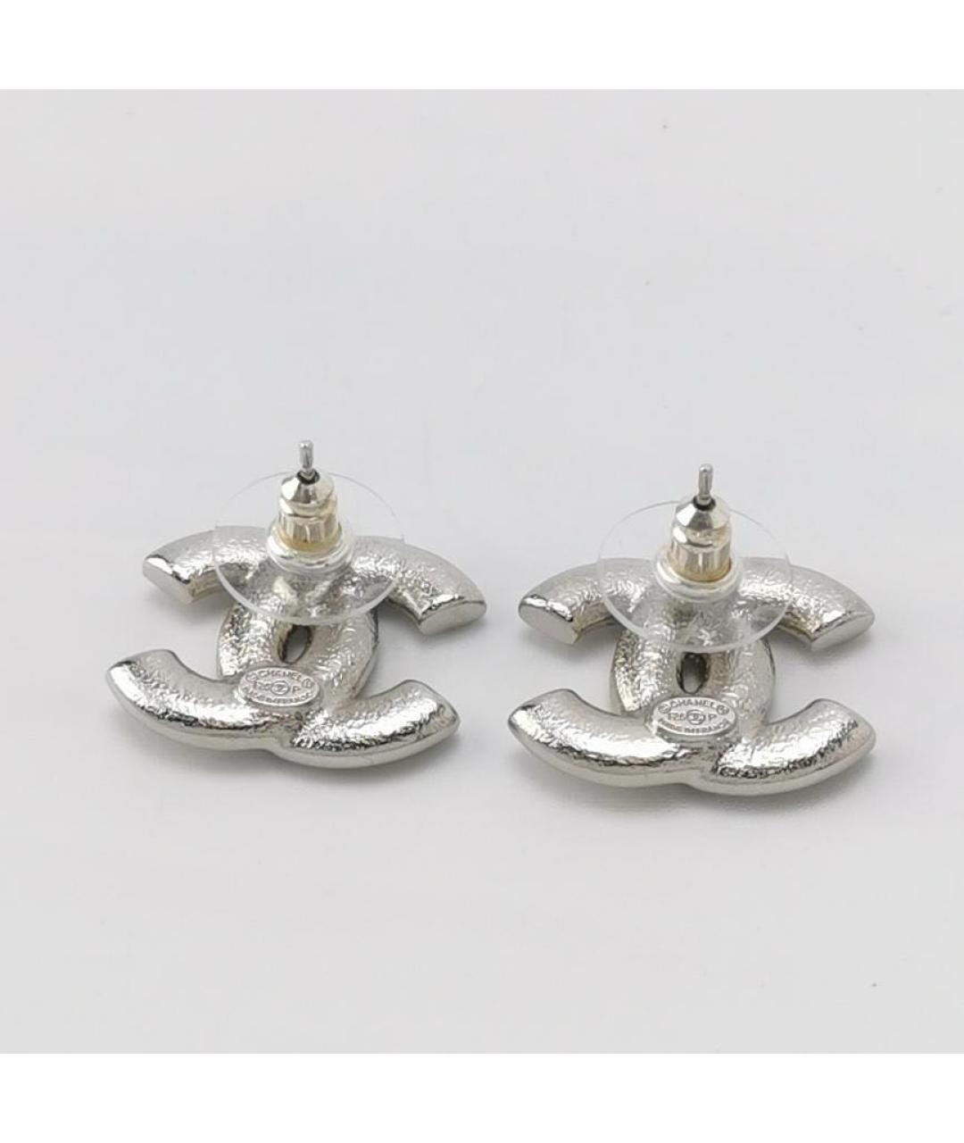 CHANEL Серебряные металлические серьги, фото 3