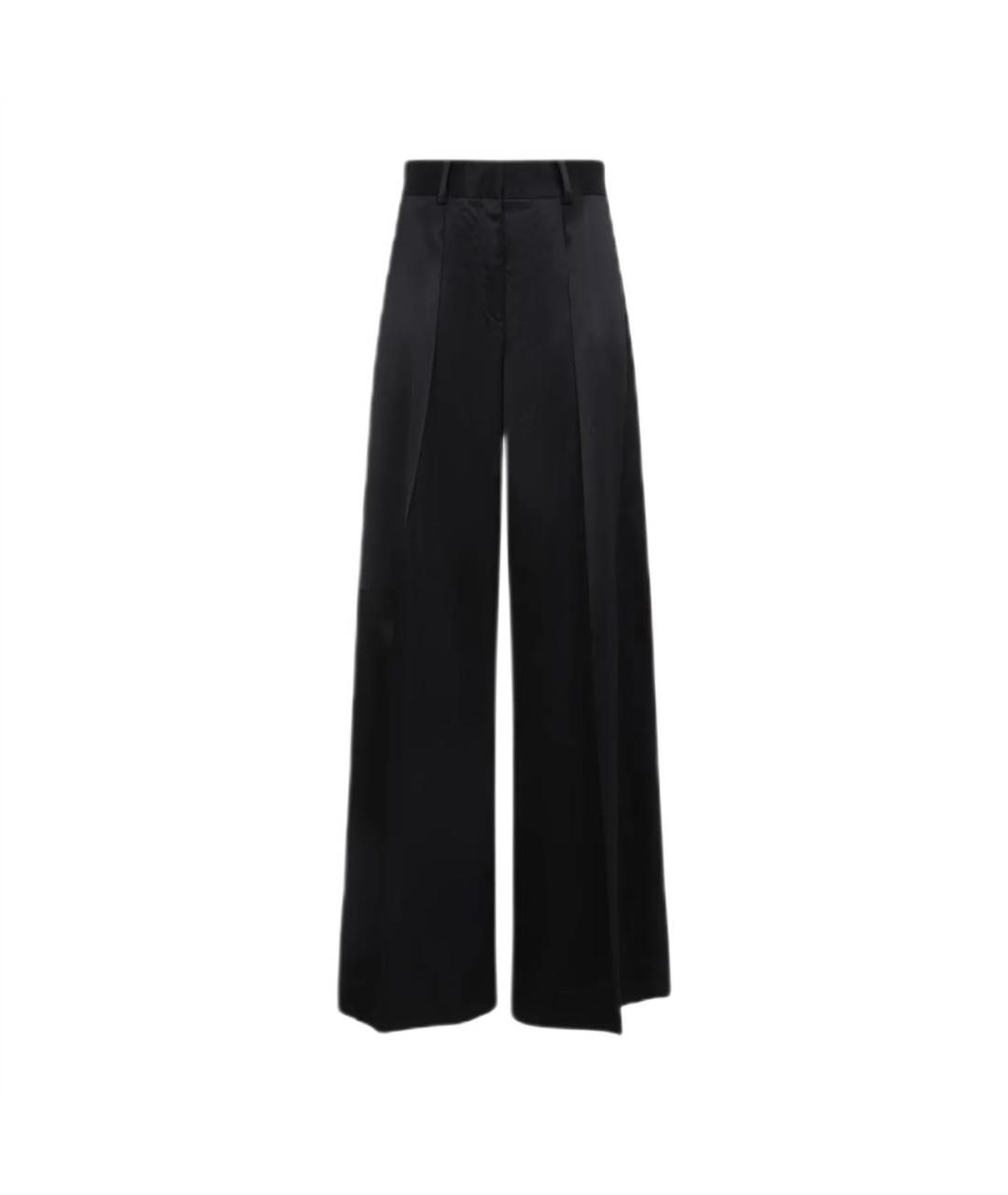 JIL SANDER Черные вискозные брюки широкие, фото 1