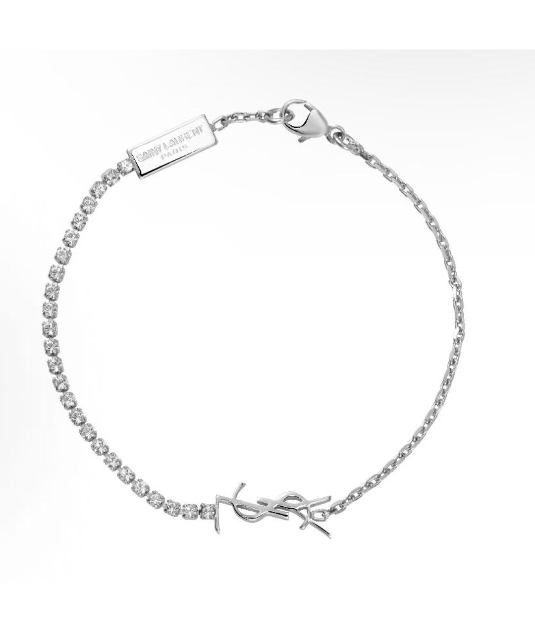 SAINT LAURENT Серебрянный металлический браслет, фото 3