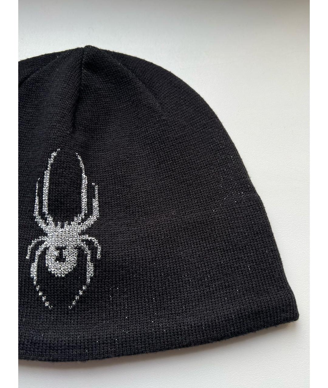 SPYDER Черная синтетическая шапка, фото 4