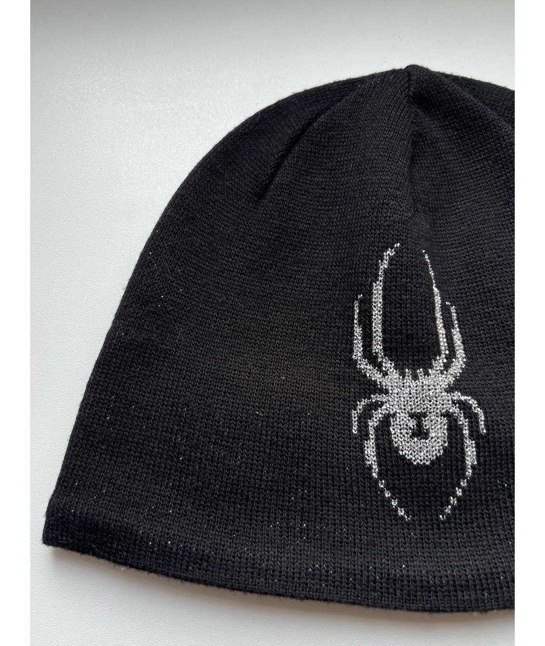 SPYDER Черная синтетическая шапка, фото 3
