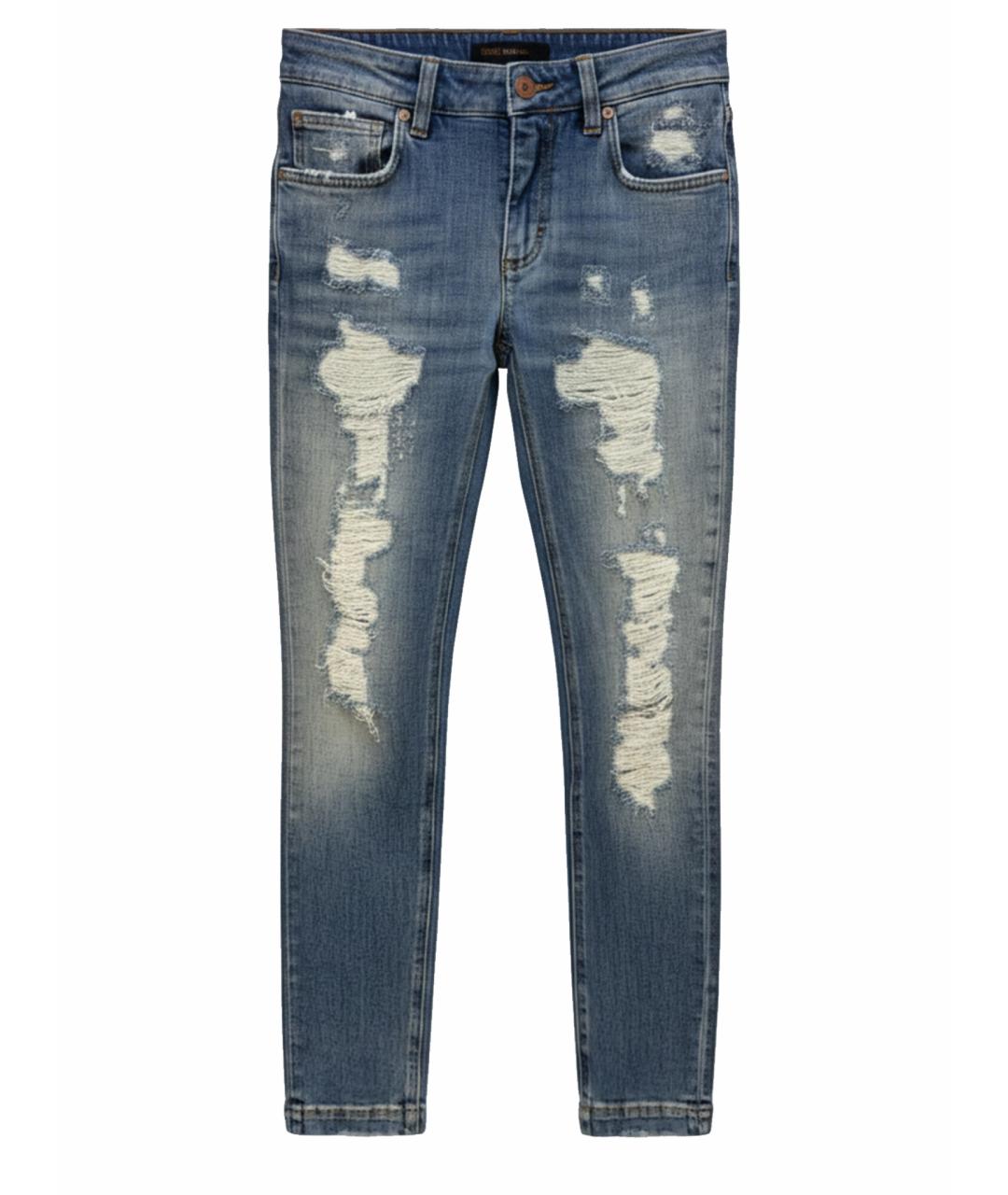 DOLCE&GABBANA Синие хлопковые джинсы слим, фото 1