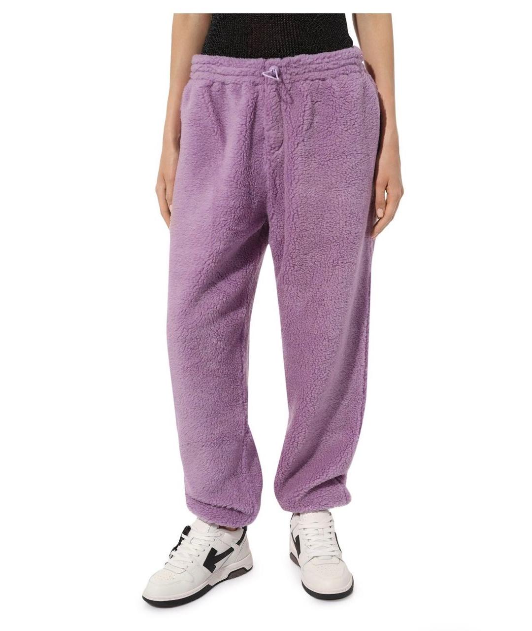 THE PANGAIA Фиолетовые шерстяные прямые брюки, фото 2