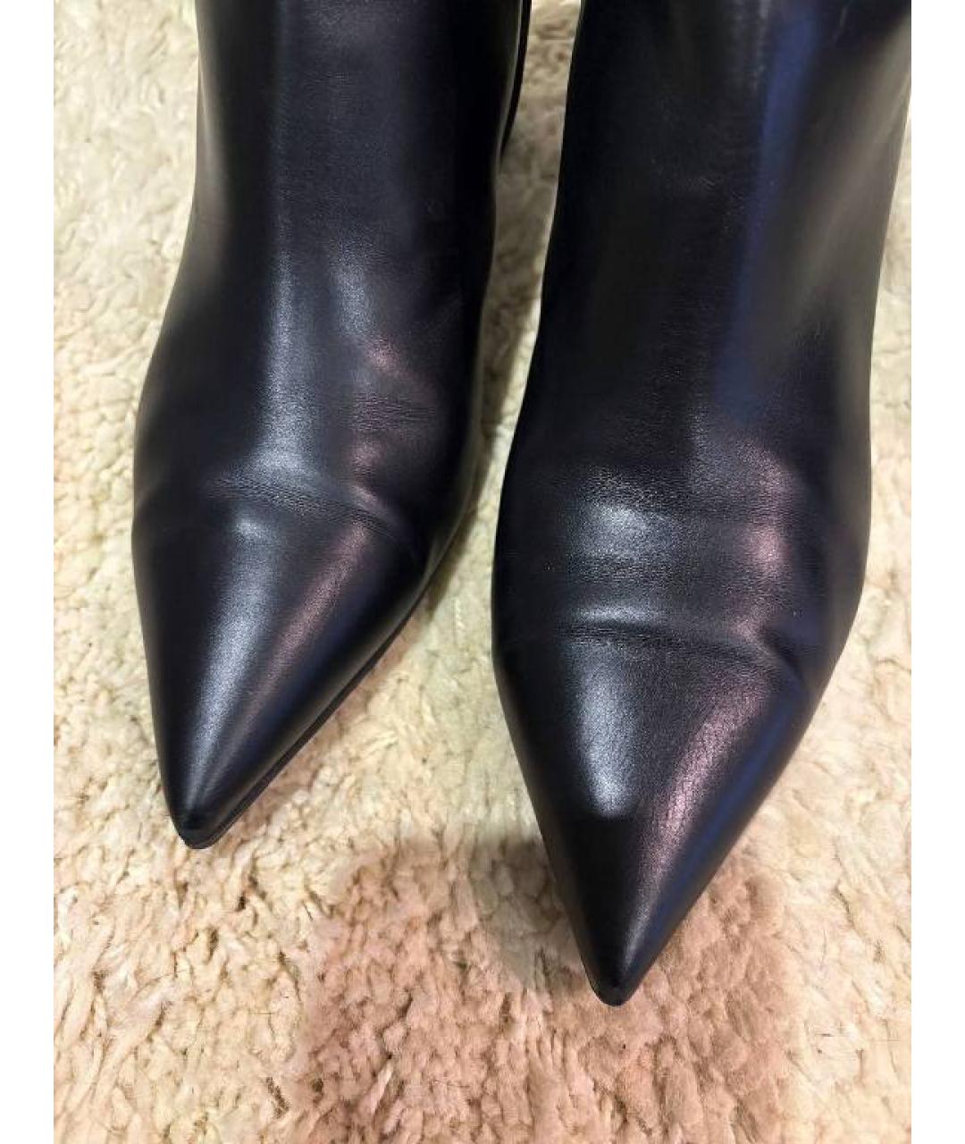 SERGIO ROSSI Черные кожаные ботильоны, фото 3