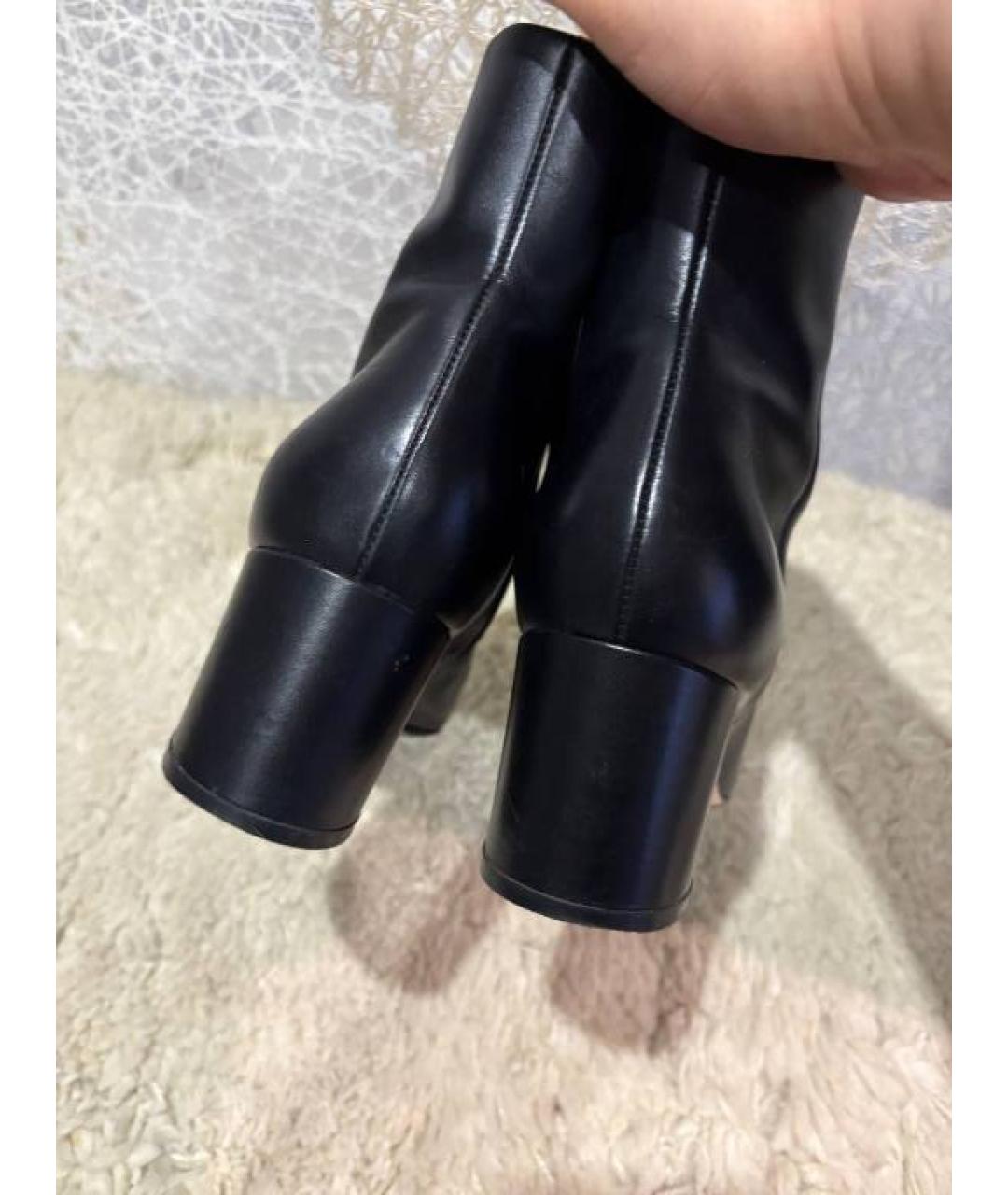 SERGIO ROSSI Черные кожаные ботильоны, фото 4