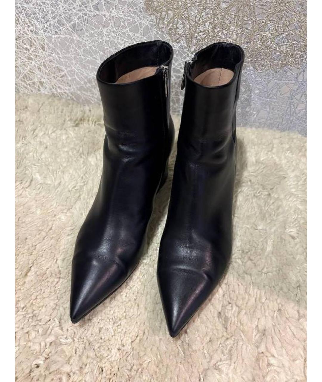 SERGIO ROSSI Черные кожаные ботильоны, фото 2