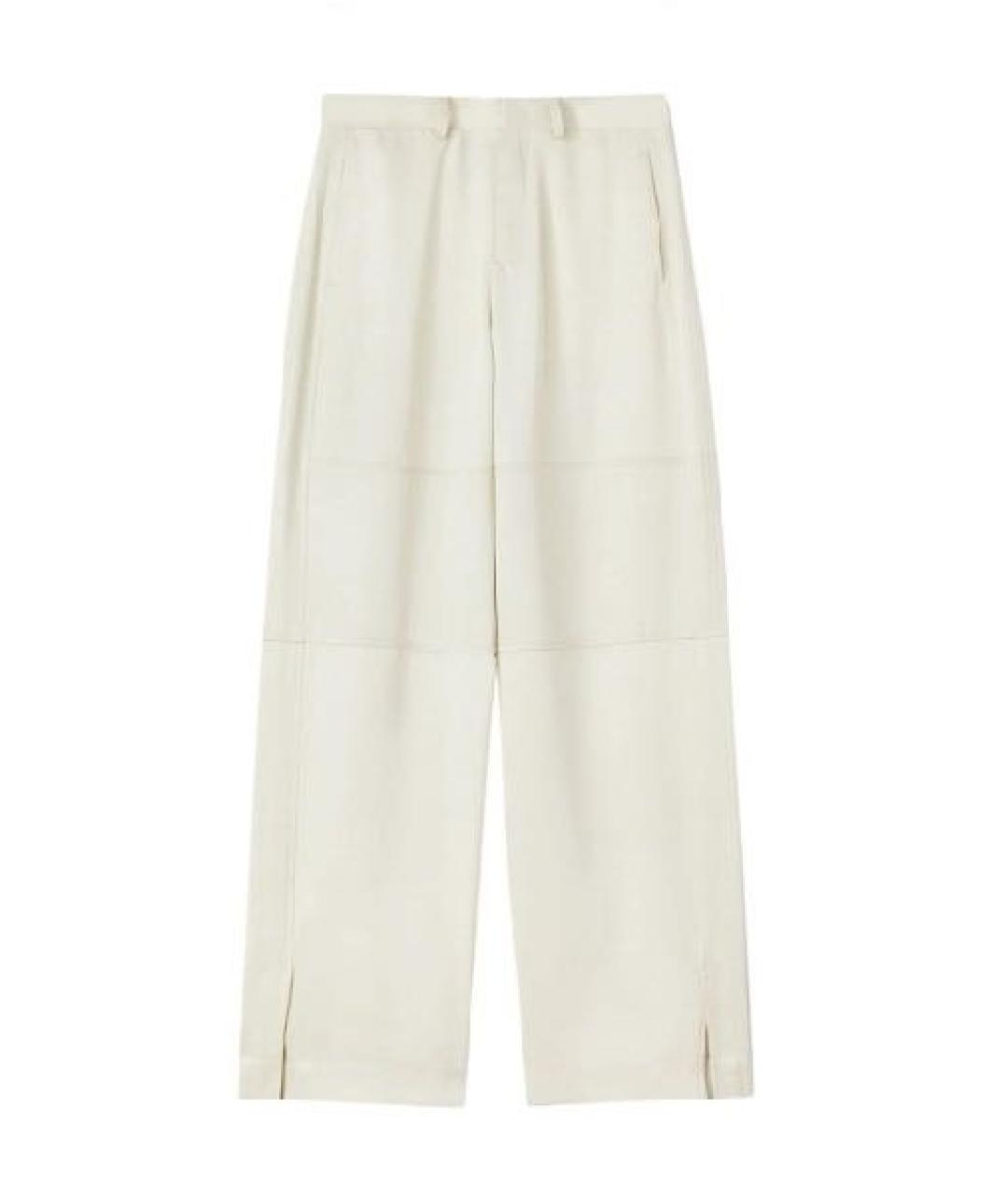 JIL SANDER Бежевые вискозные брюки широкие, фото 1