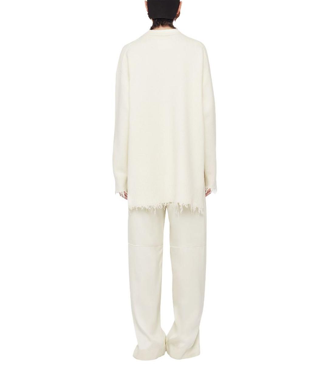 JIL SANDER Бежевые вискозные брюки широкие, фото 3