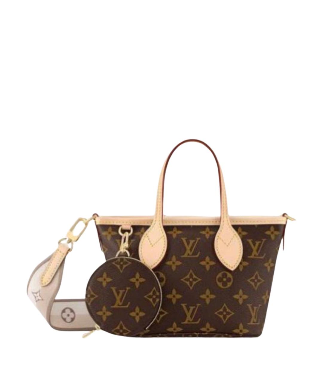 LOUIS VUITTON Коричневая кожаная сумка с короткими ручками, фото 1