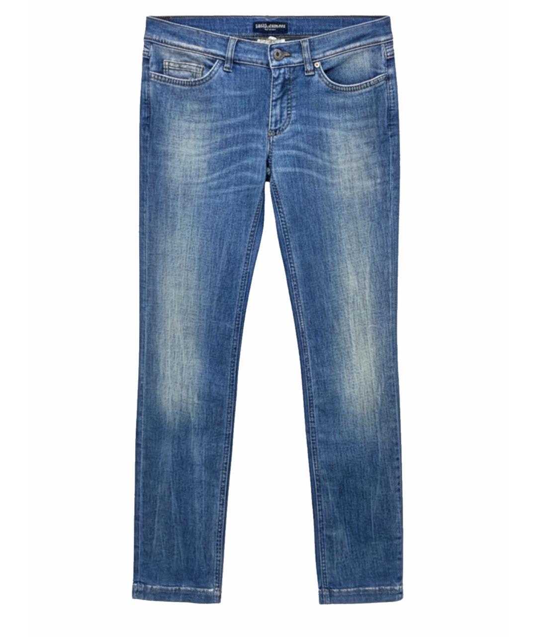DOLCE&GABBANA Голубые хлопковые джинсы слим, фото 1