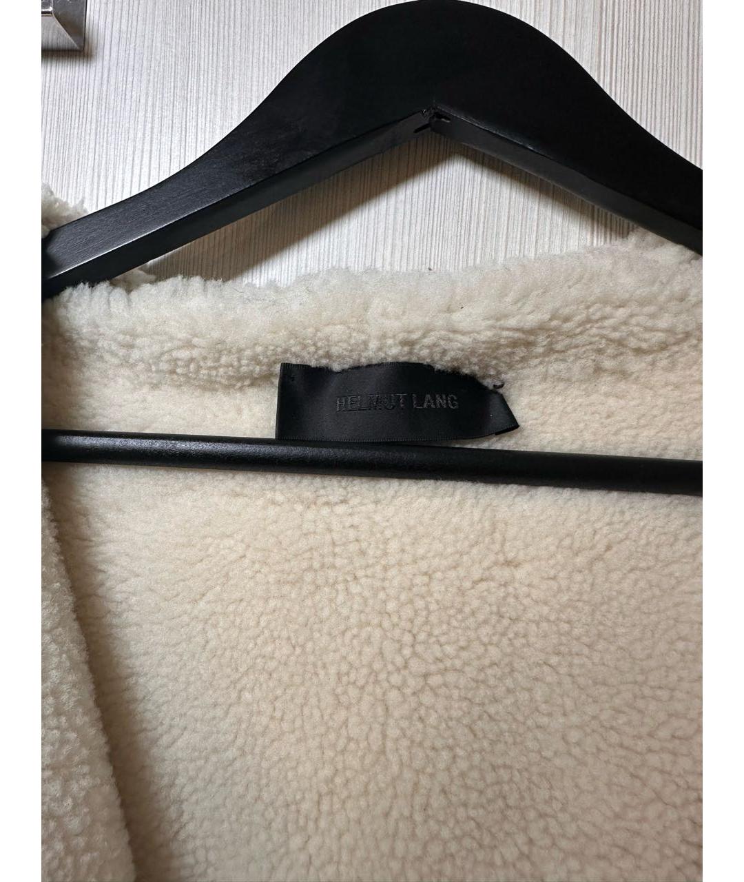 HELMUT LANG Черная кожаная дубленка, фото 4
