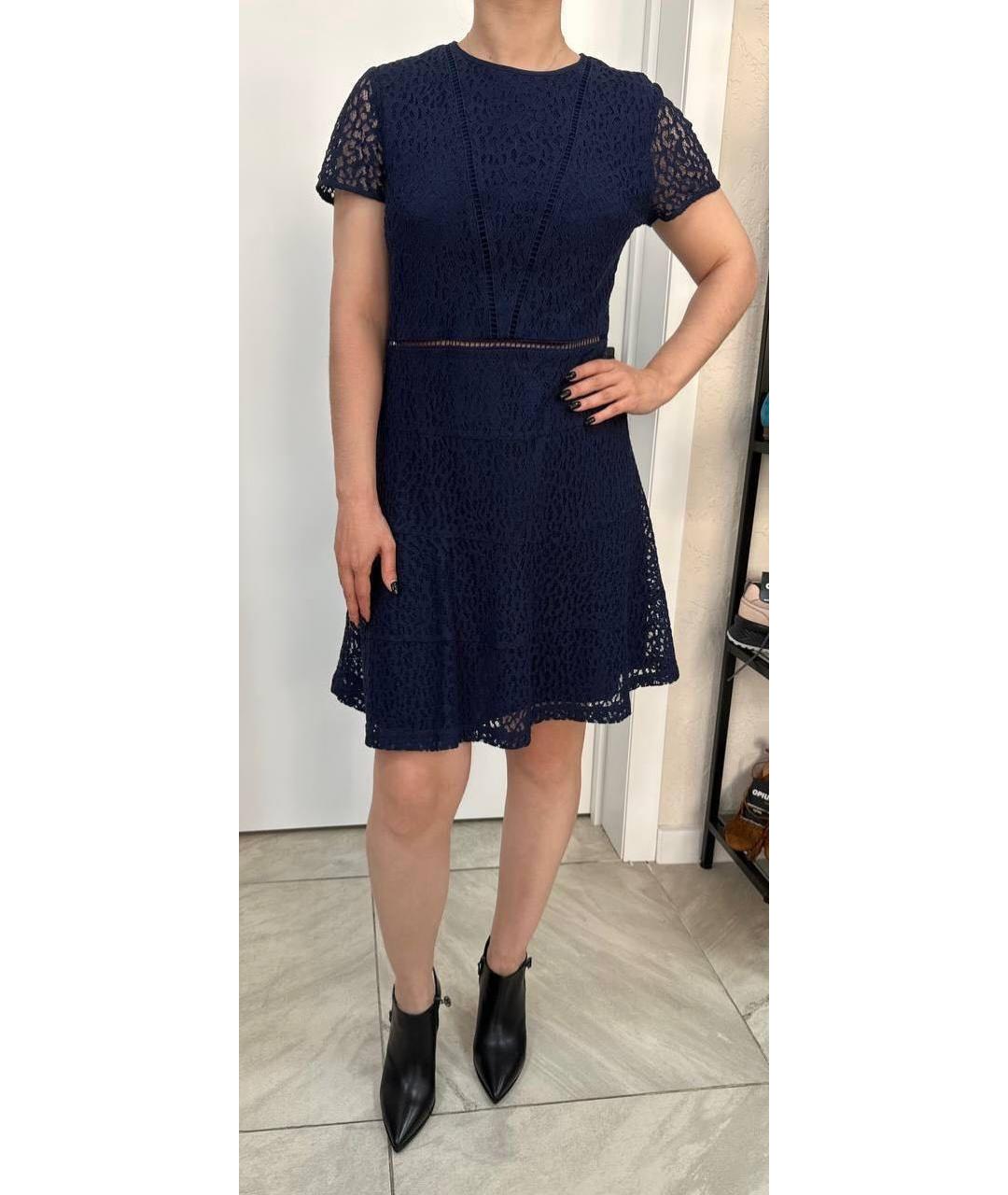 MICHAEL MICHAEL KORS Темно-синее хлопковое повседневное платье, фото 4