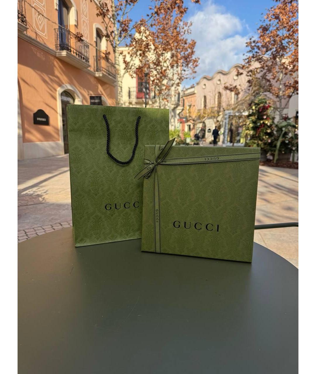 GUCCI Белый шелковый платок, фото 4
