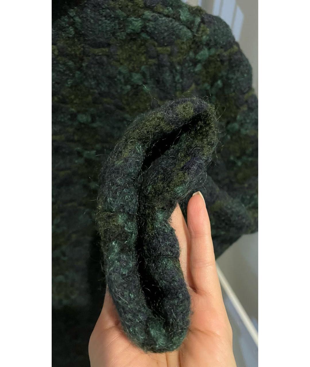 MARNI Зеленые шерстяное пальто, фото 5