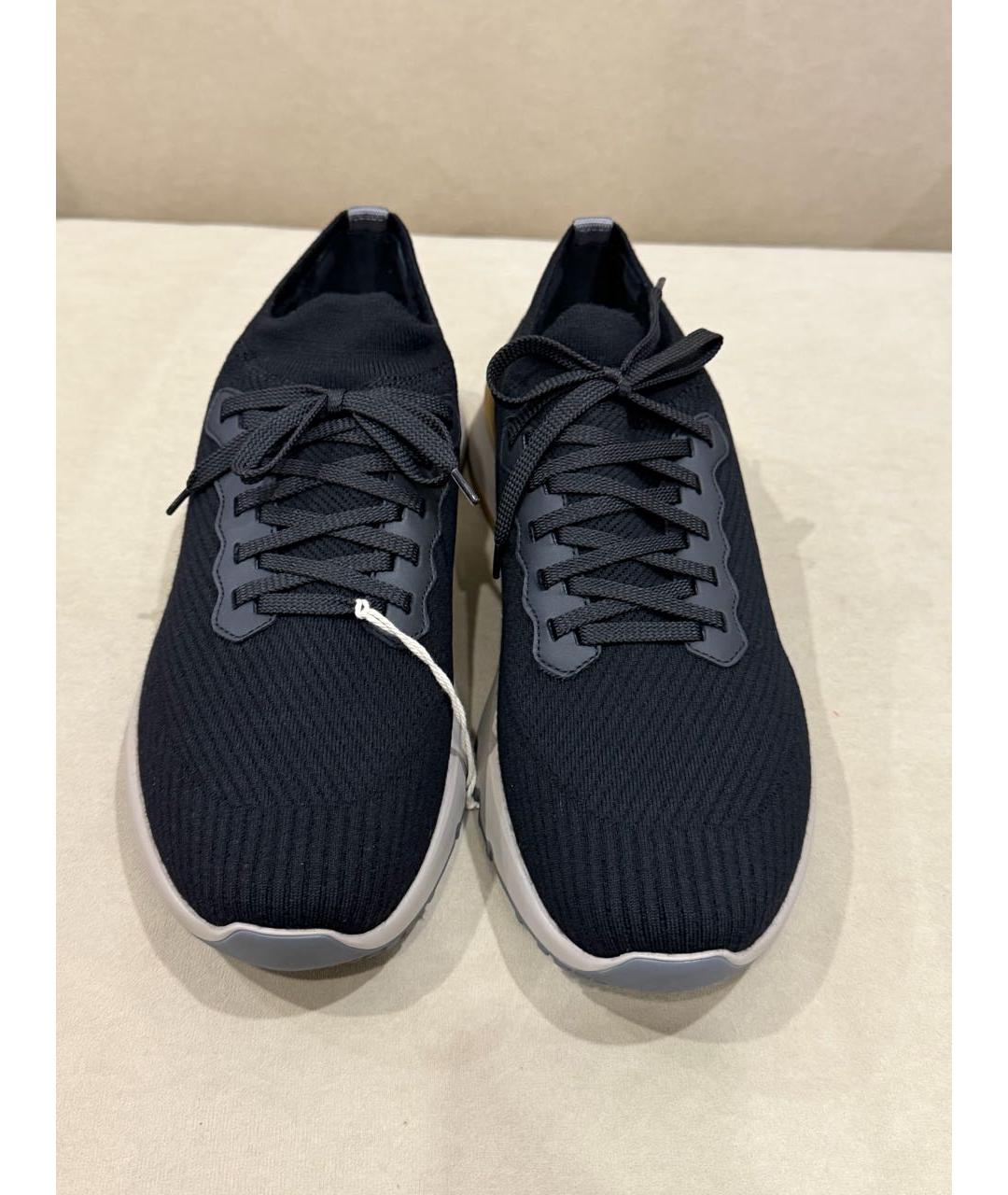 BRUNELLO CUCINELLI Черные текстильные низкие кроссовки / кеды, фото 2