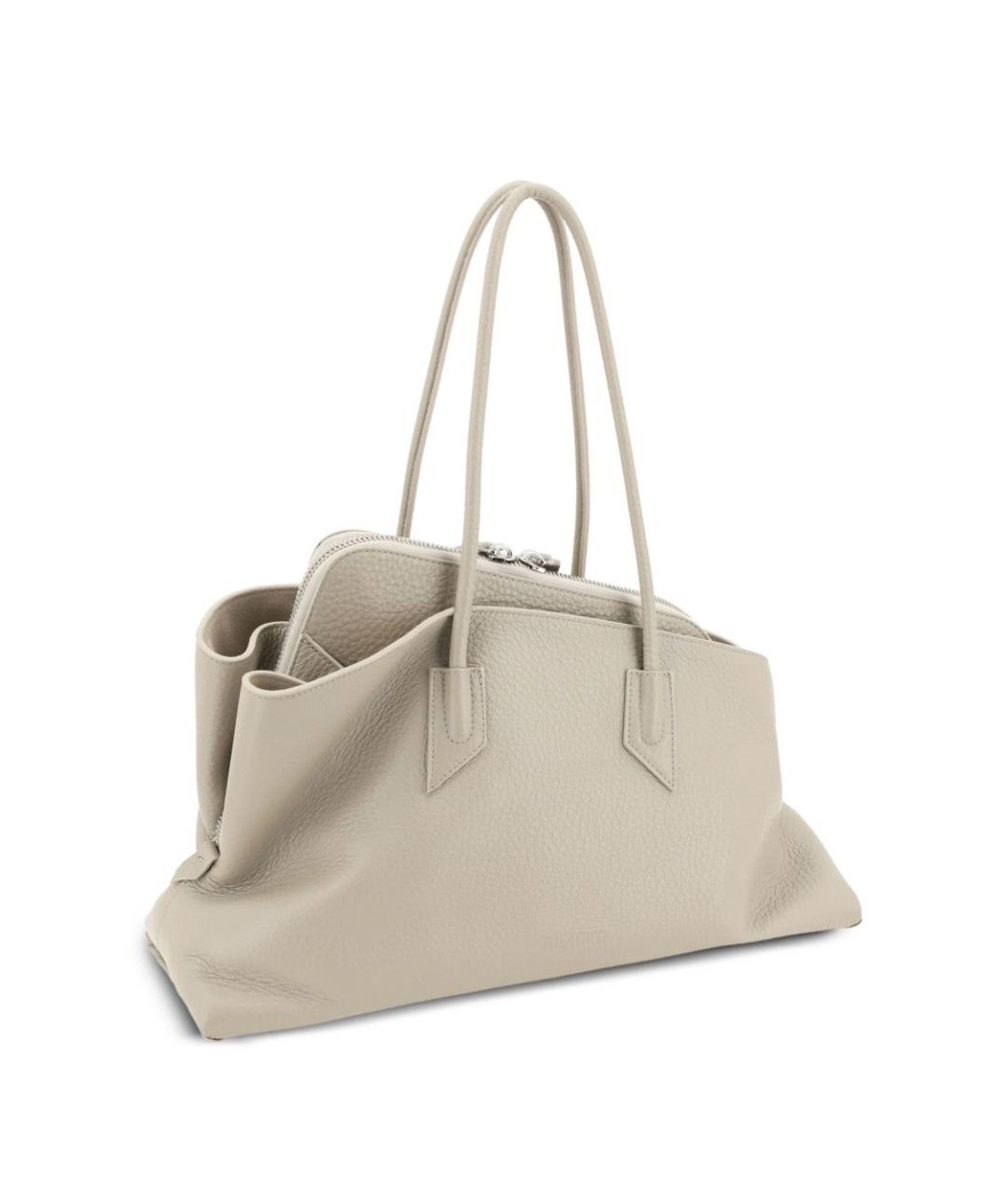 THE ATTICO Бежевая кожаная сумка тоут, фото 2