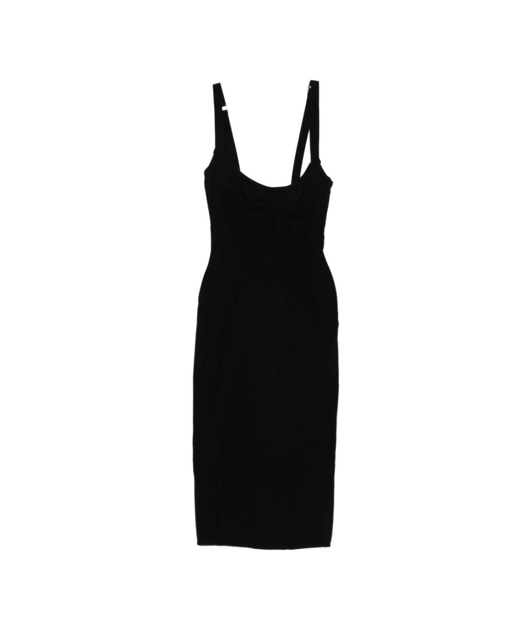 THE ATTICO Черное вискозное вечернее платье, фото 1