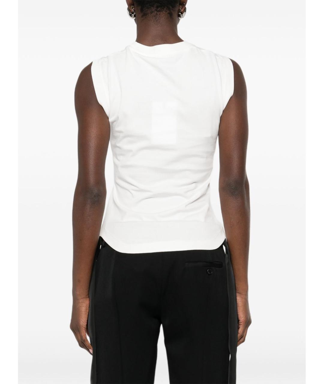 THE ATTICO Белая хлопковая майка, фото 5