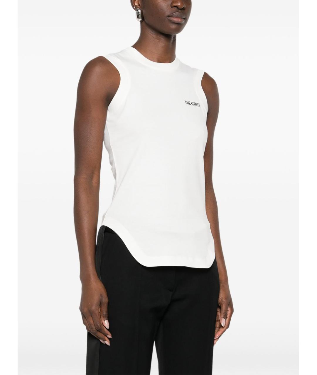 THE ATTICO Белая хлопковая майка, фото 4