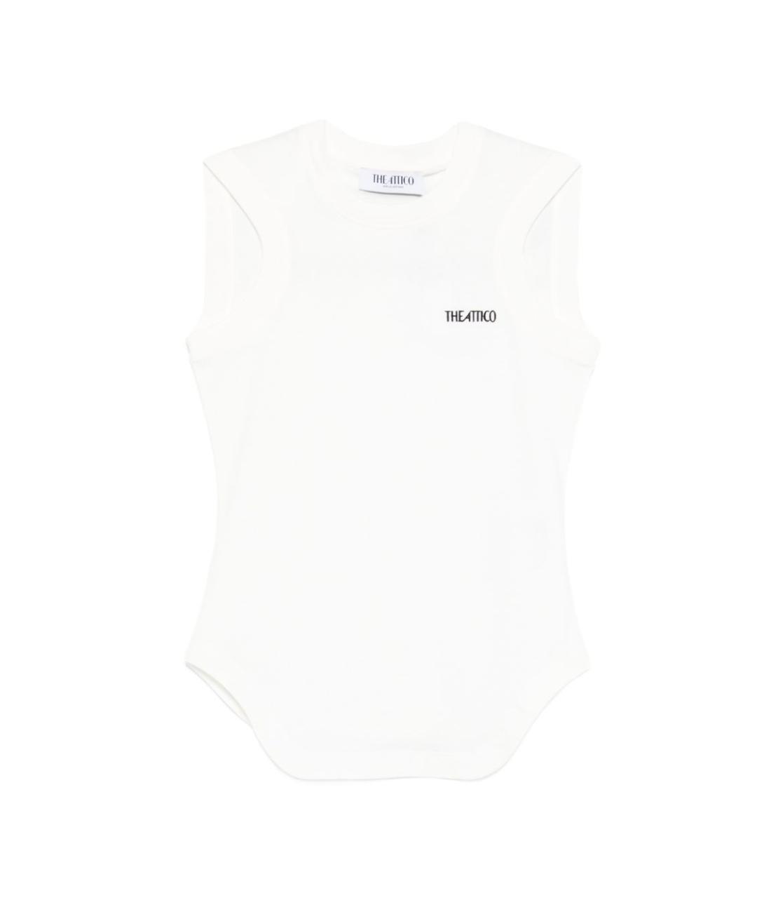 THE ATTICO Белая хлопковая майка, фото 1