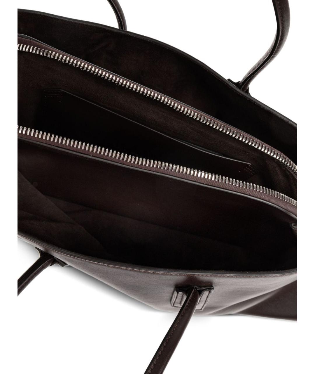 THE ATTICO Коричневая кожаная сумка тоут, фото 5
