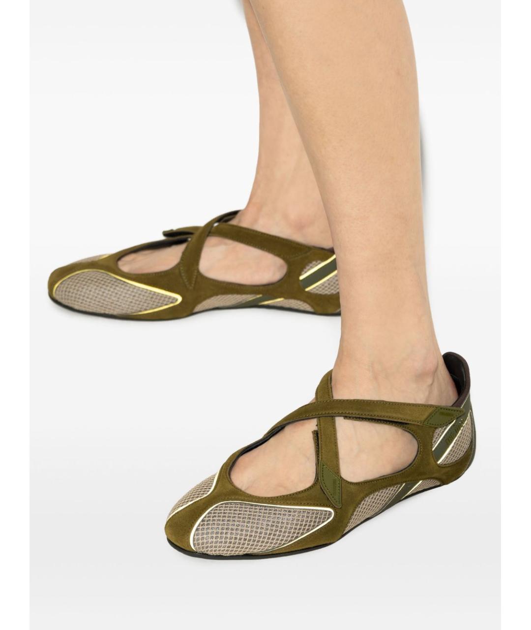 THE ATTICO Зеленые балетки, фото 3