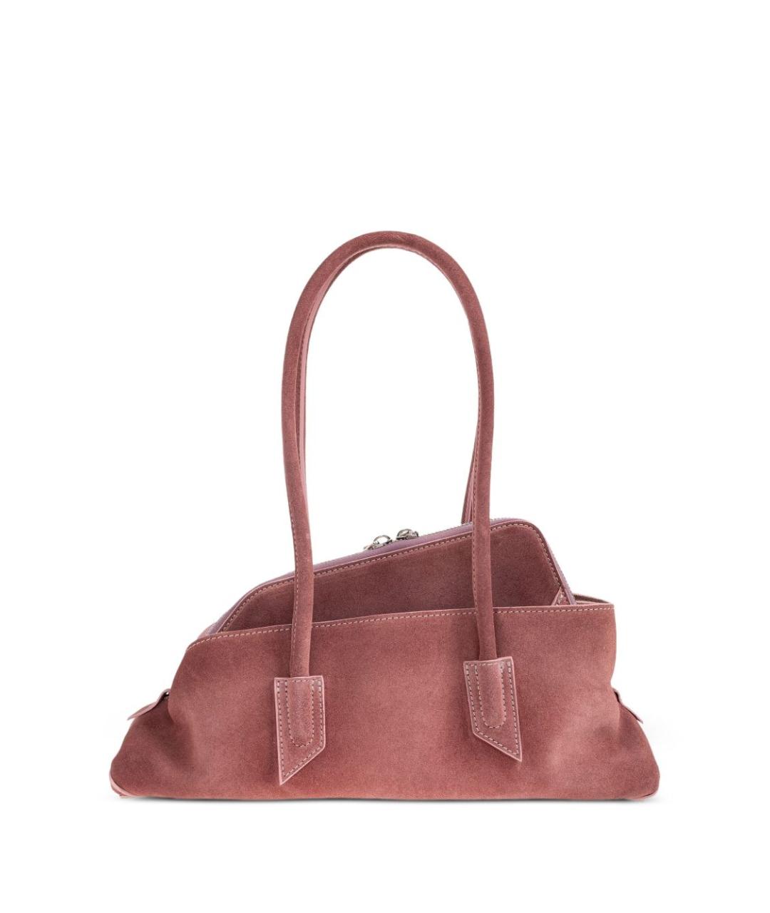 THE ATTICO Розовая кожаная сумка тоут, фото 5