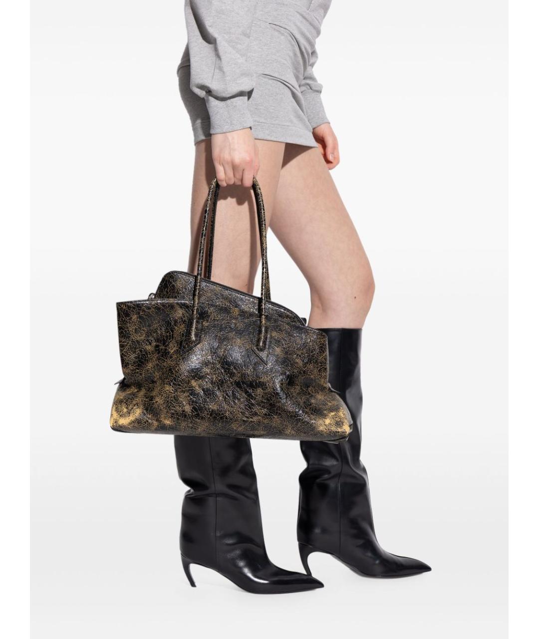 THE ATTICO Коричневая кожаная сумка тоут, фото 4