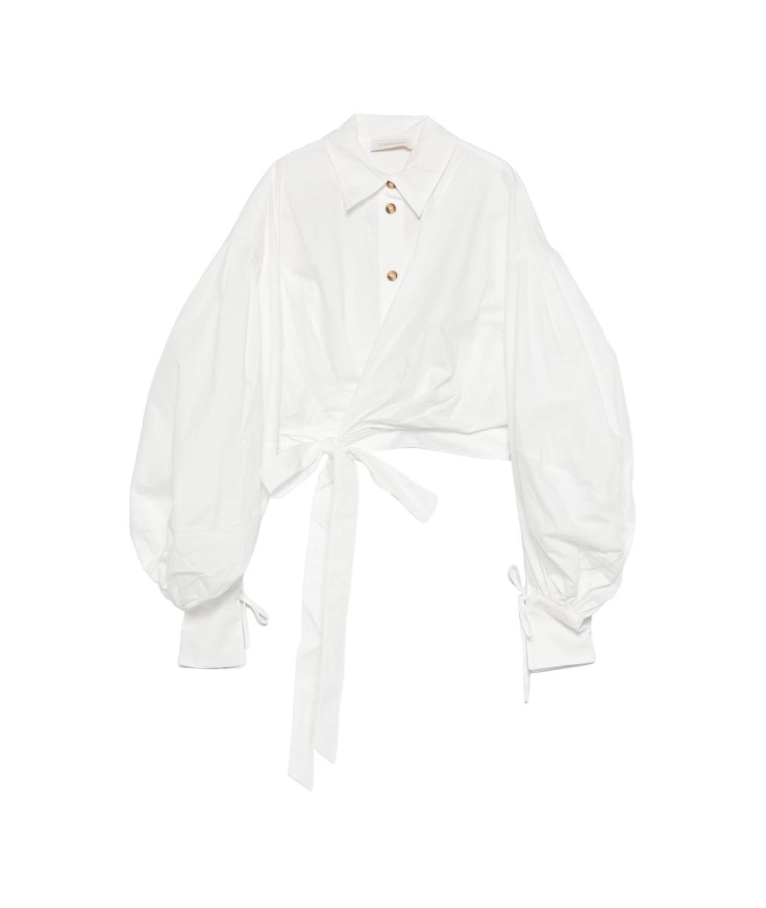 ZIMMERMANN Белая хлопковая рубашка, фото 1
