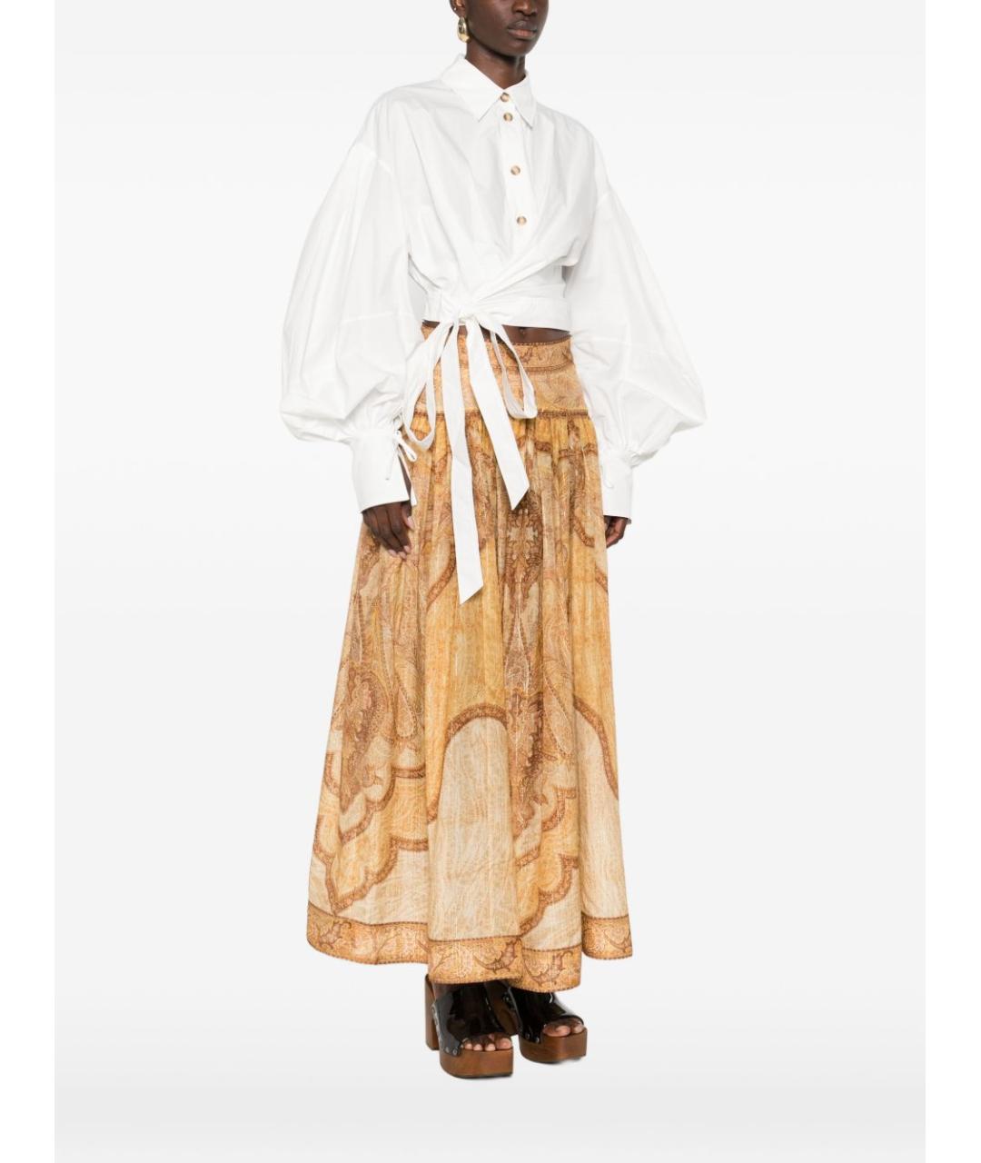 ZIMMERMANN Белая хлопковая рубашка, фото 3