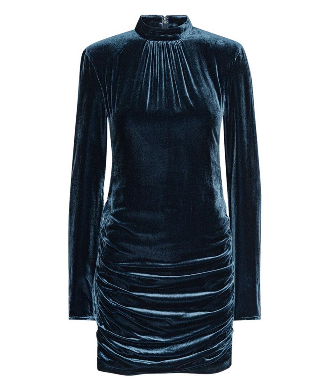 ROTATE Синее вискозное коктейльное платье, фото 1