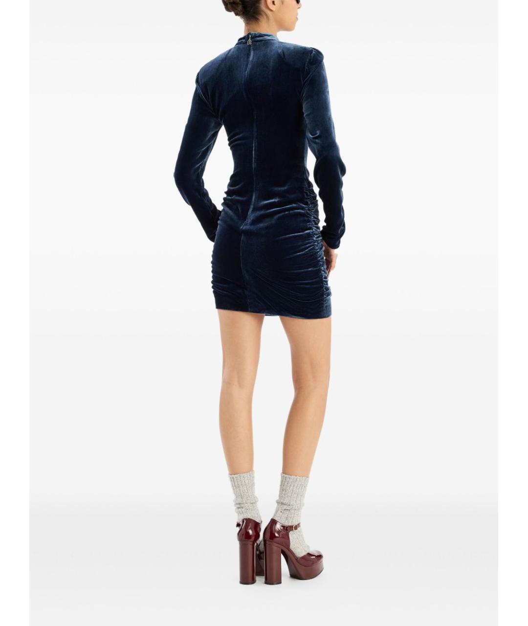 ROTATE Синее вискозное коктейльное платье, фото 5