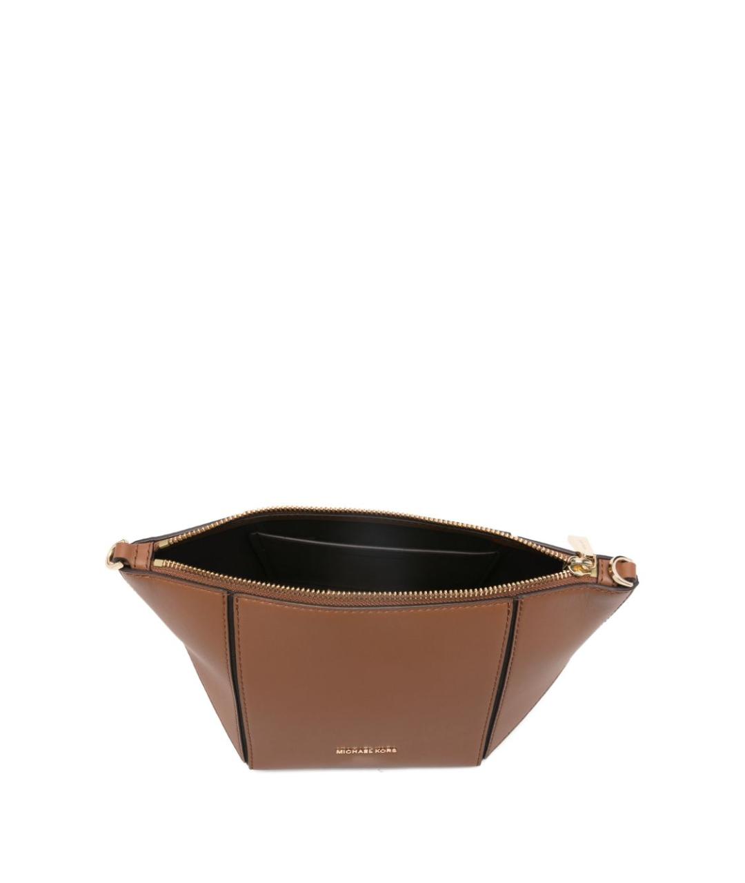 MICHAEL KORS Коричневая кожаная сумка через плечо, фото 2