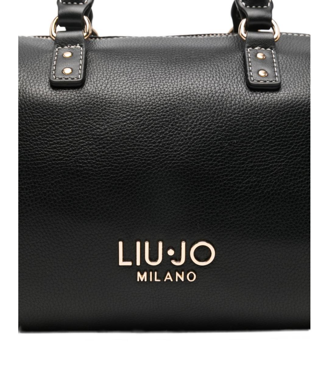 LIU JO Черная сумка тоут из искусственной кожи, фото 3